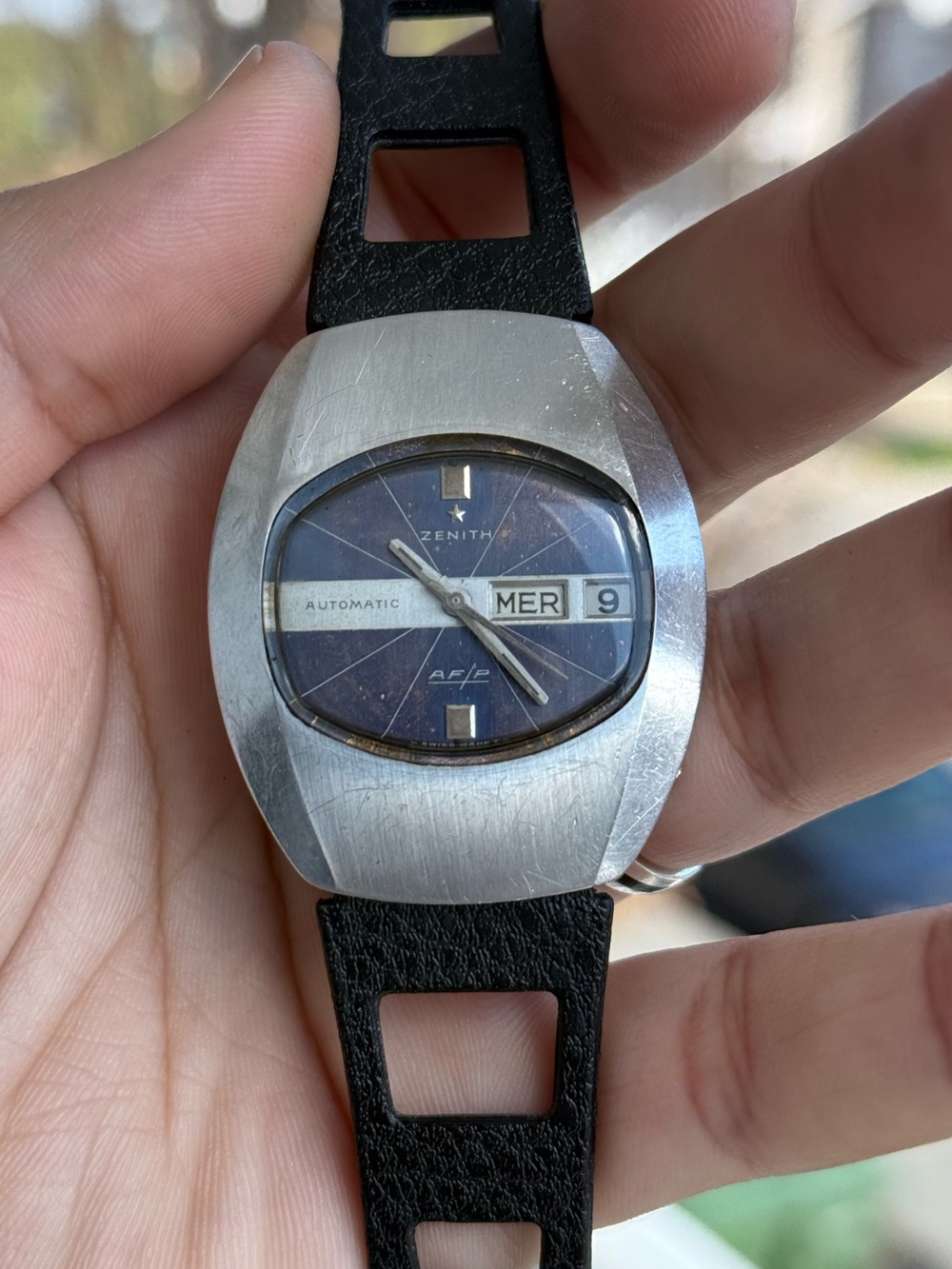 1970’s Rare Zenith Defy Space Man Swiss Retro Vintage Afp Cal 405